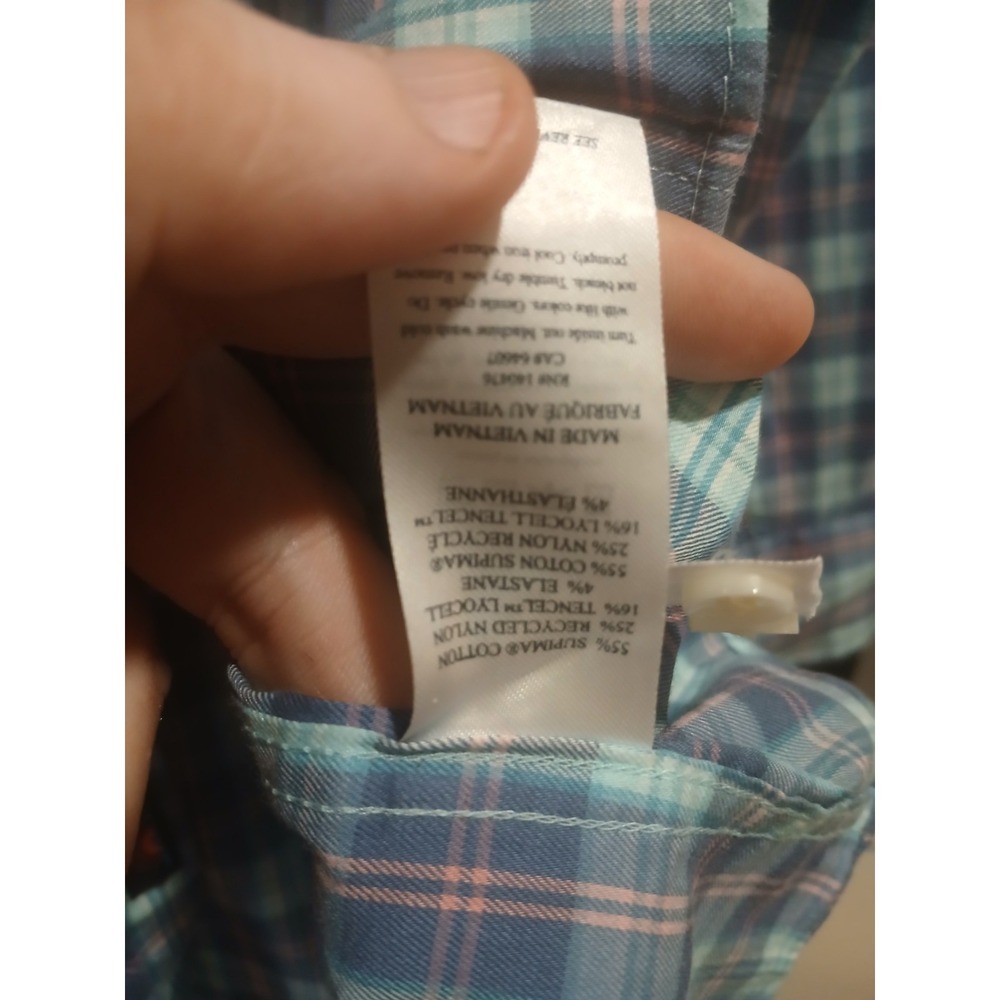Faherty Men's LARGE Stretch Movement Spring Valley Plaid Button Down Shirt - Picture 3 of 5